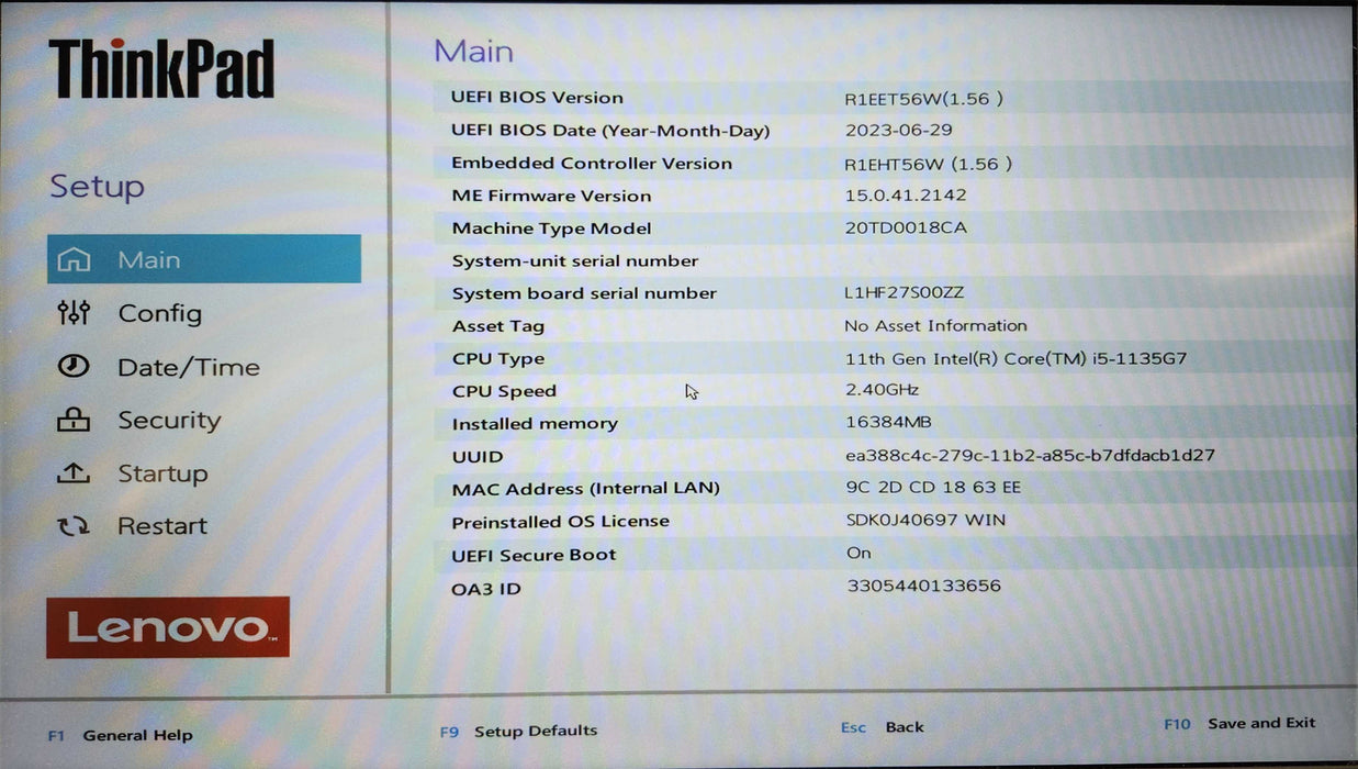 Lenovo ThinkPad E15, i5-1135G7 2.40GHz, 16GB DDR4, 256GB NVMe, FR Keyboard  Lap200