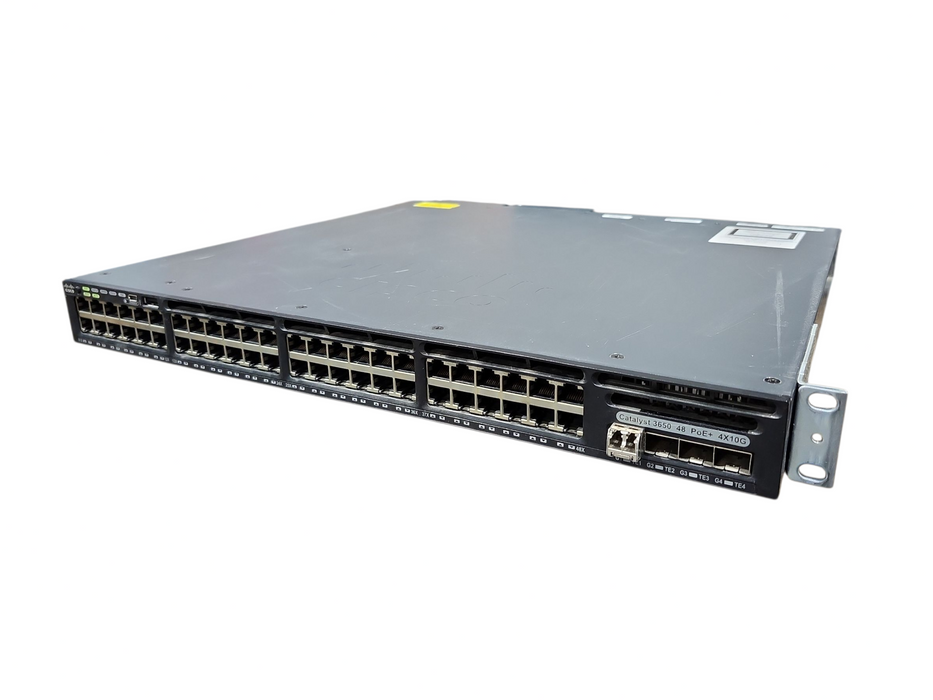 Cisco WS-C3650-48PQ-L,48-Port Gigabit PoE+ w/ 4x 10G Uplink SFP 2x1025W PSU