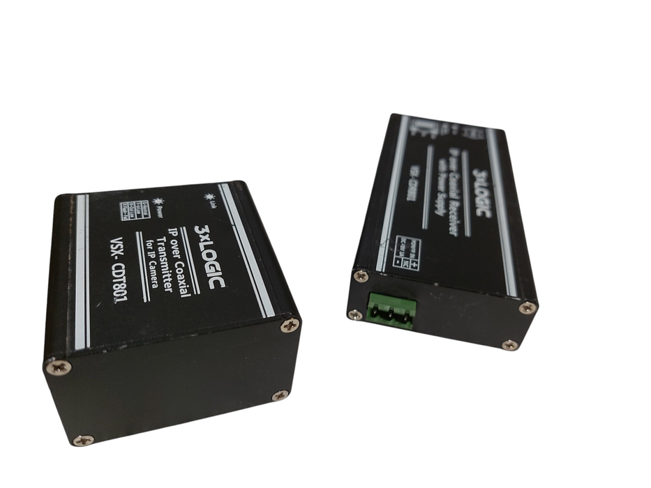 3xLogic IP Coaxial Receiver Power Supply VSX-CDR801 & TransmitterVSX-CDT801 =