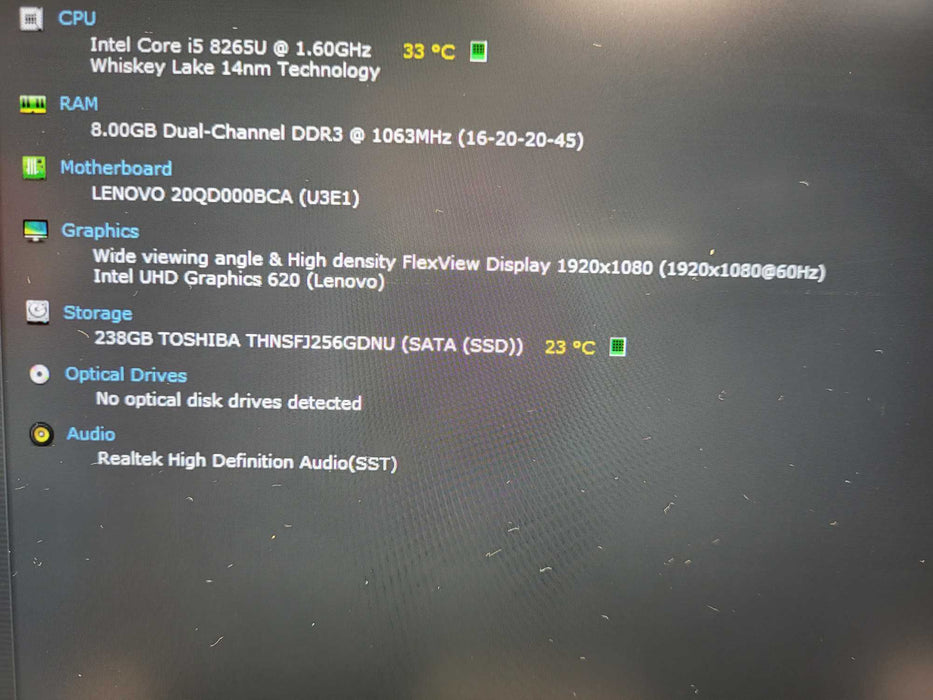 Lenovo ThinkPad X1 Carbon | Intel Core i5-8265U, 8GB RAM, 256GB NVMe  Q$ Lap200