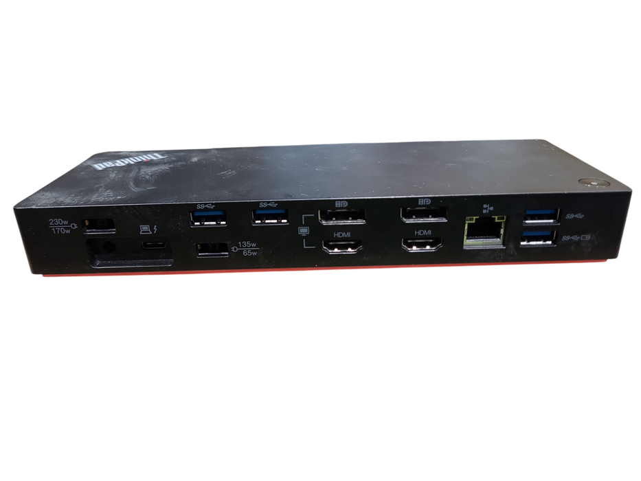 Lenovo ThinkPad Thunderbolt 3 Dock Gen 2 DK1841 03X7538 w/ Power Supply Q