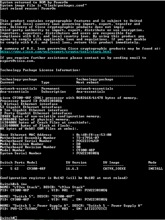 Cisco C9300-48P-E V02 | 48-Port Gigabit PoE+ Switch w/ 1x PWR-C1-715WAC Q$