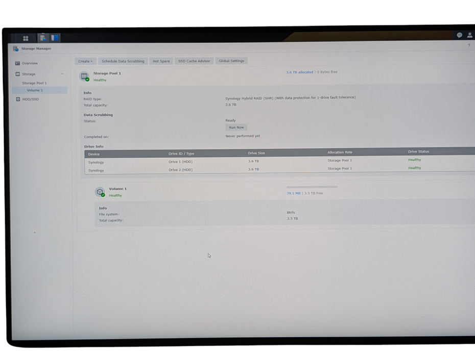 Synology DiskStation DS716+ 2 Bay NAS 2x 4TB HDDs installed  -