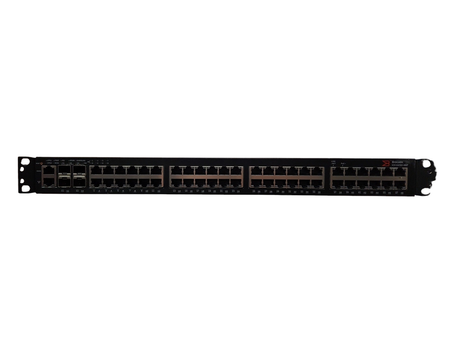 Brocade ICX6450-48P, 48-Port Gigabit PoE+ Switch, 4x 1/10G SFP+