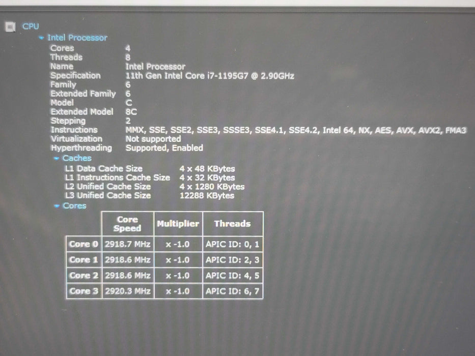 Lenovo Yoga 9 14ITL5 i7-1195G7 8GB RAM 256 GB NVMe READ β Lap200