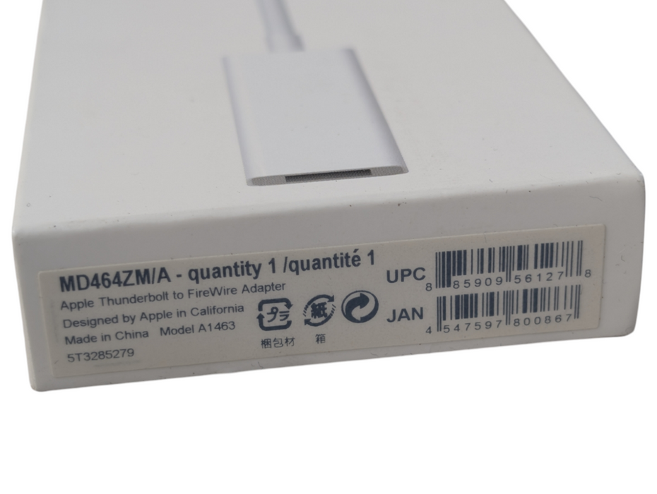 Apple Thunderbolt to FireWire Adaptor MD464ZM/A A1463  Q-