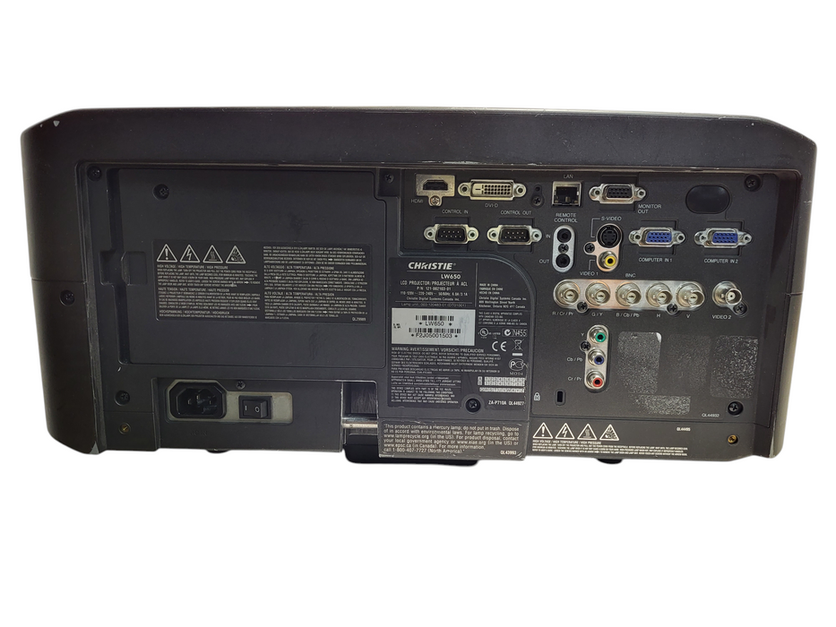 Christie LW650 3LCD Projector 6500 Lumens WXGA READ $