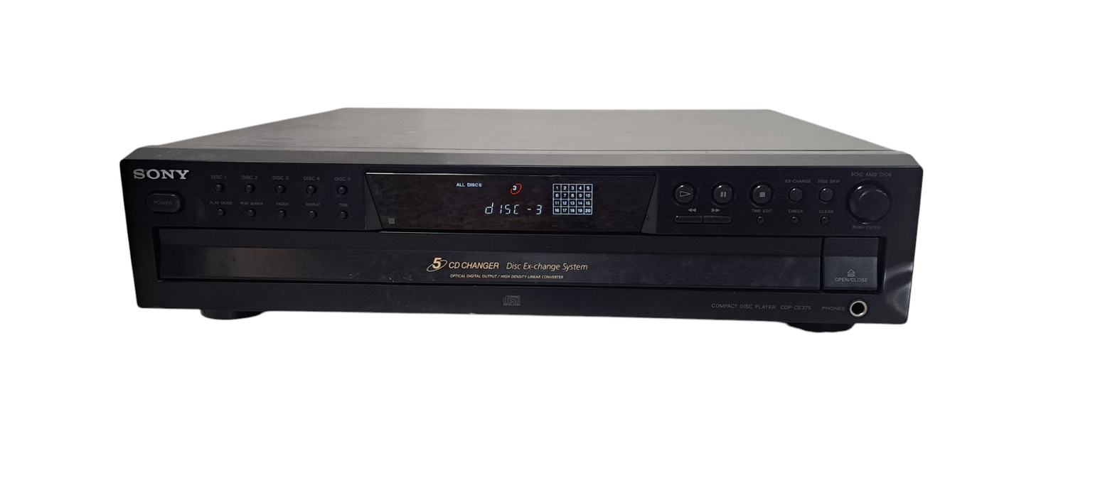 Sony CDP-CE375 Compact Disc 5 Disc CD Player Changer Carousel