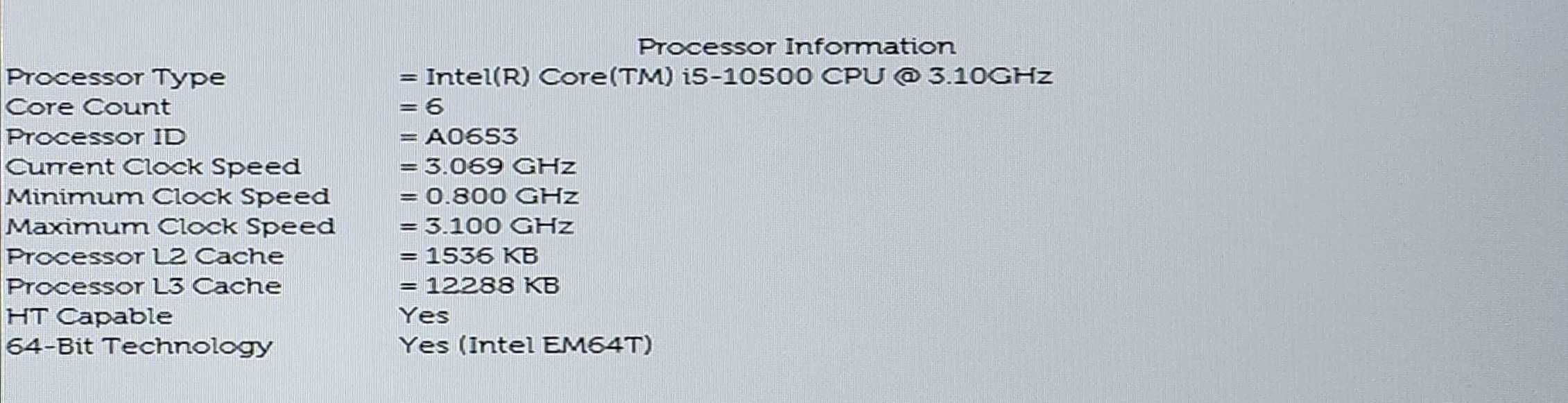 Intel Core i5-10500T SRH3B 2.30GHz 6-Core 12MB LGA1200 35W CPU Processor