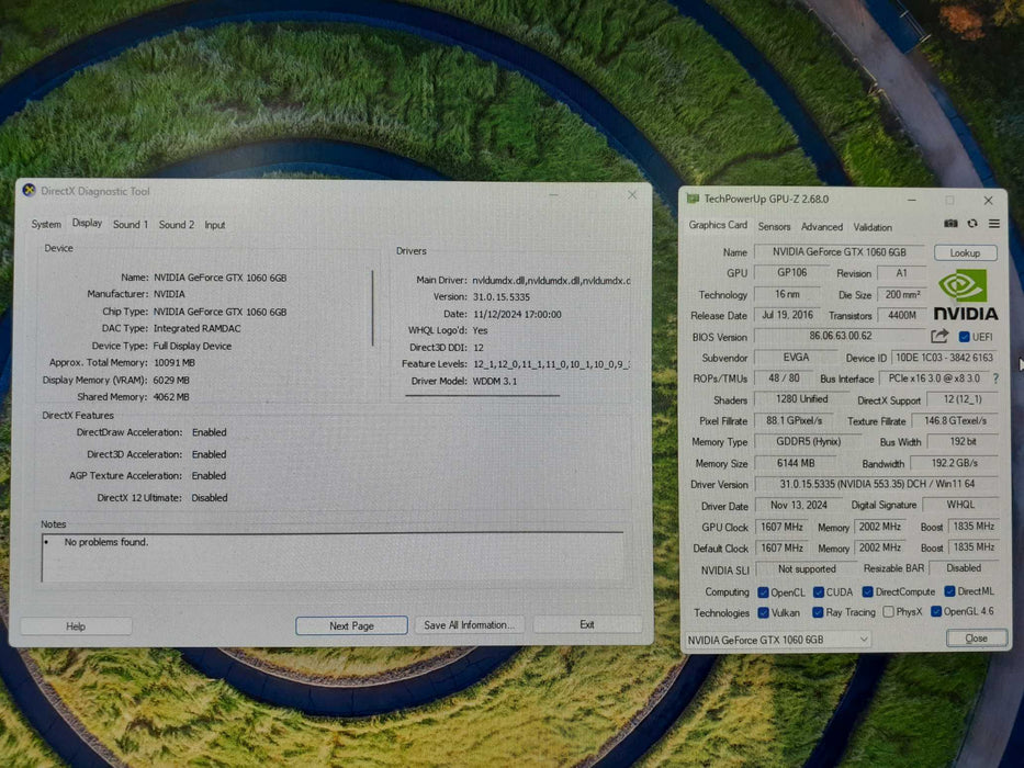 EVGA Geforce GTX 1060 6GB GDDR5, 1x HDMI, 3x Display, and 1x DVI