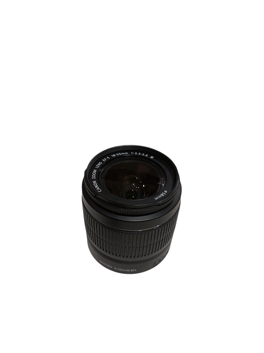 Canon Zoom Lens EF-S  18-55mm   1:3.5-5.6  58mm Macro 0.25m/0.8ft  =