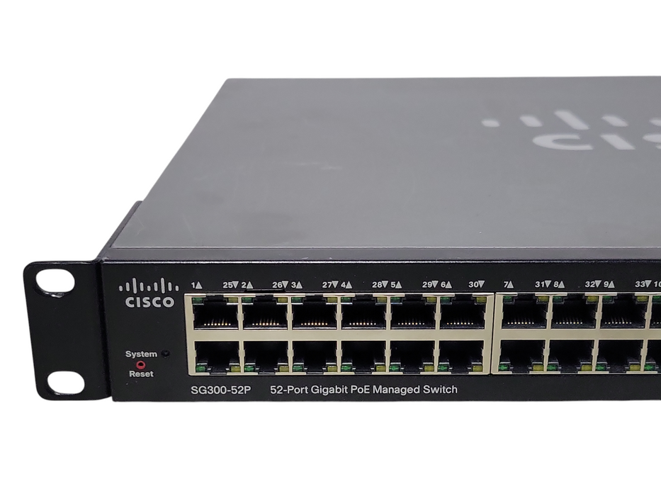 Cisco SG300-52P-K9 V03 52-Port Gigabit PoE Managed Switch w/ 2x SFP