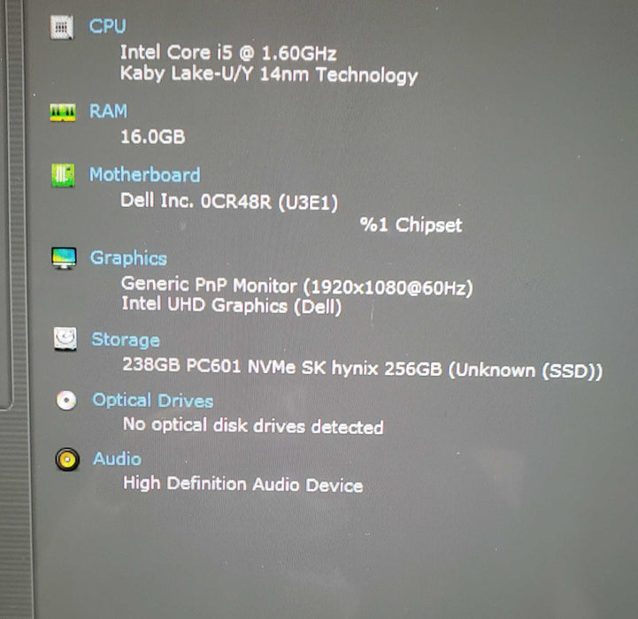 Dell Latitude 5310 2-in-1 TOUCH Core i5-10210U@1.60GHz 16GB RAM 256GB SSD  Lap200