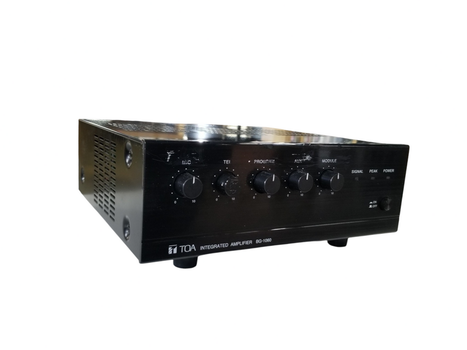 TOA BG-1060 Integrated 60W Amplifier Commercial Audio System w/ 2 x XLR