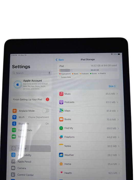 Apple iPad 9th Gen - 64GB - Space Gray [A2603] Q