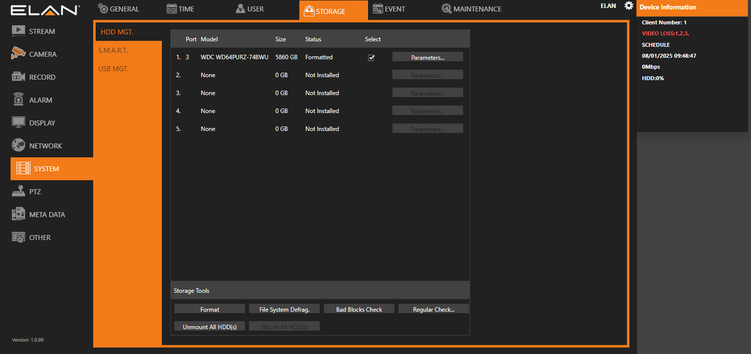 Elan EL-NVR 6TB Network Video Recorder %