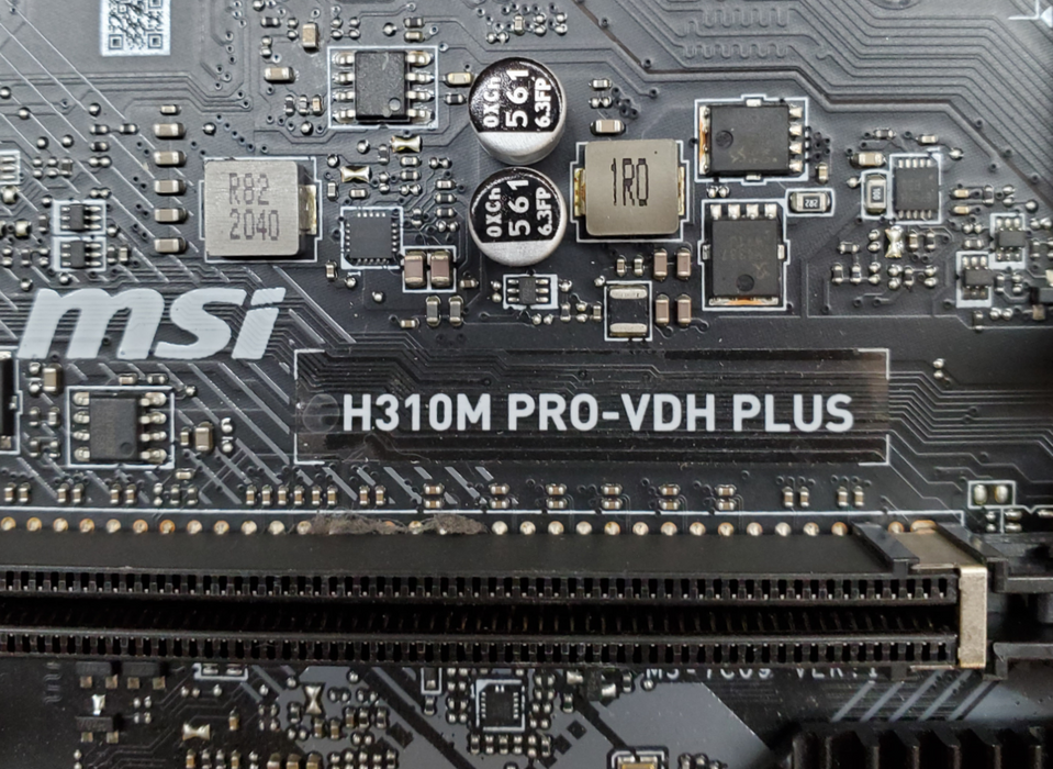 MSI H310M PRO-VDH PLUS Motherboard - No I/O Shield/CPU/RAM *READ*