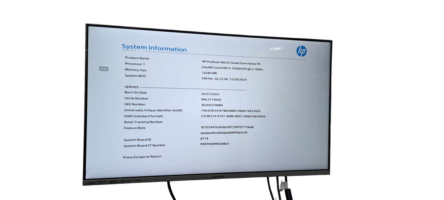 HP ProDesk 400 G7 SFF i5-10500|16GB RAM|256GB NVMe