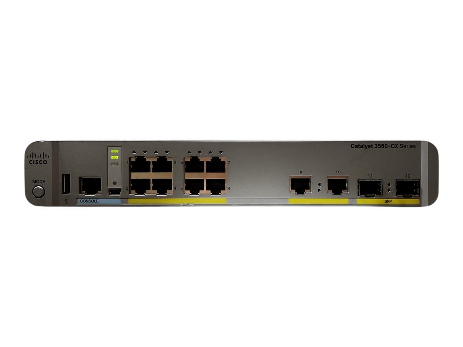 Cisco WS-C3560CX-8TC-S V04, 8-port Gigabit 2-port SFP compact Switch