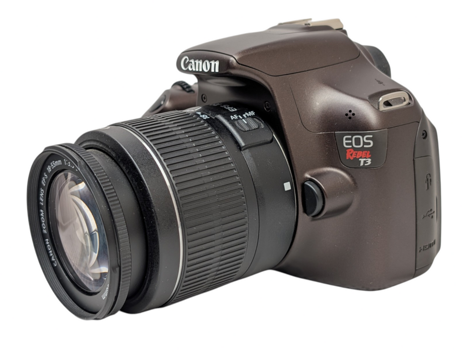 Canon EOS Rebel T3 12MP DSLR Camera Zoom Lens EF-S 18-55m 1:3.5-5.6 III  Q-