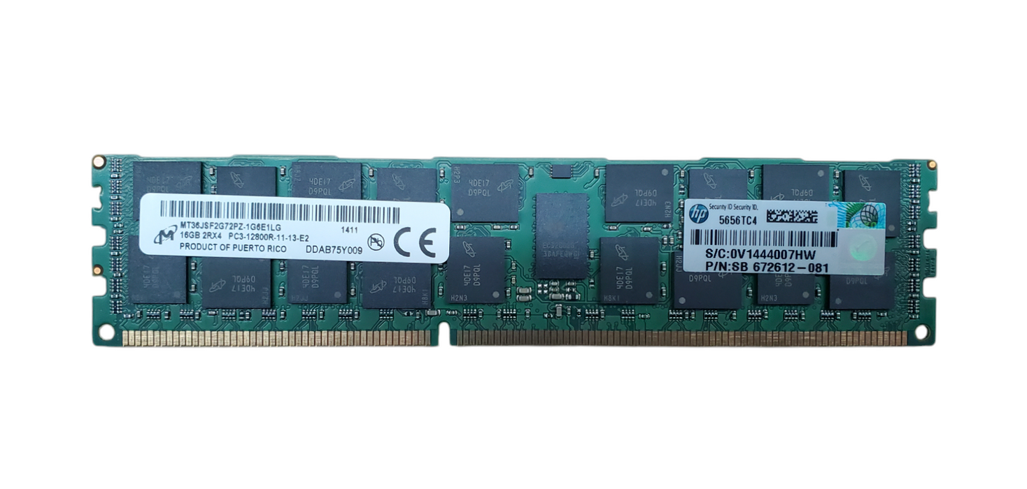 Micron 16GB 2RX4 PC3-12800R | DDR3 | Server RAM Q