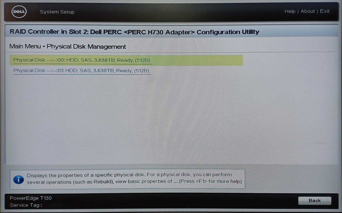Dell PowerEdge T130, Xeon E3-1220 v5, 32GB DDR4, H730, 2x 4TB SAS, READ