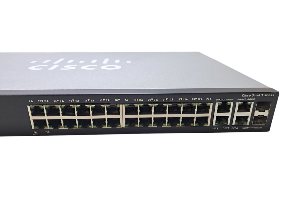 Cisco SG300-28P | 28-Port Gigabit PoE Managed Network Switch | 2x SFP *READ*