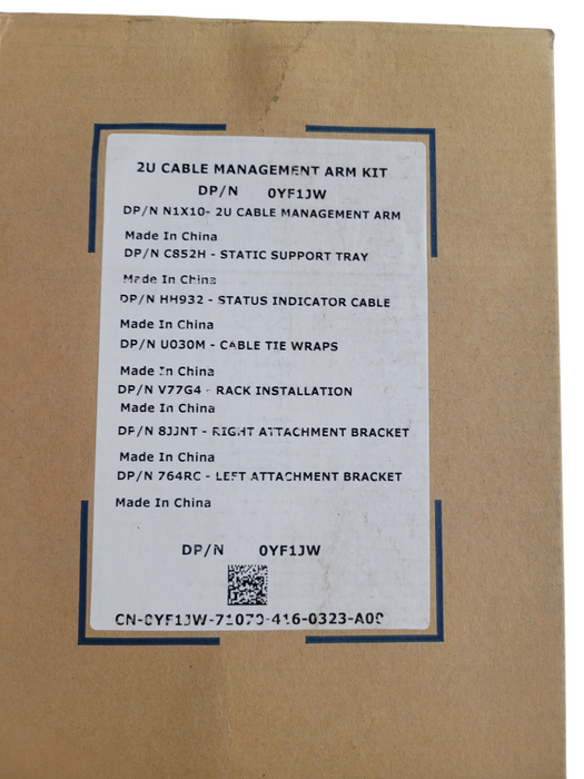 2U Cable Management Arm Kit DP/N 0YF1JW for Dell PowerEdge R720 R730 R820 Q