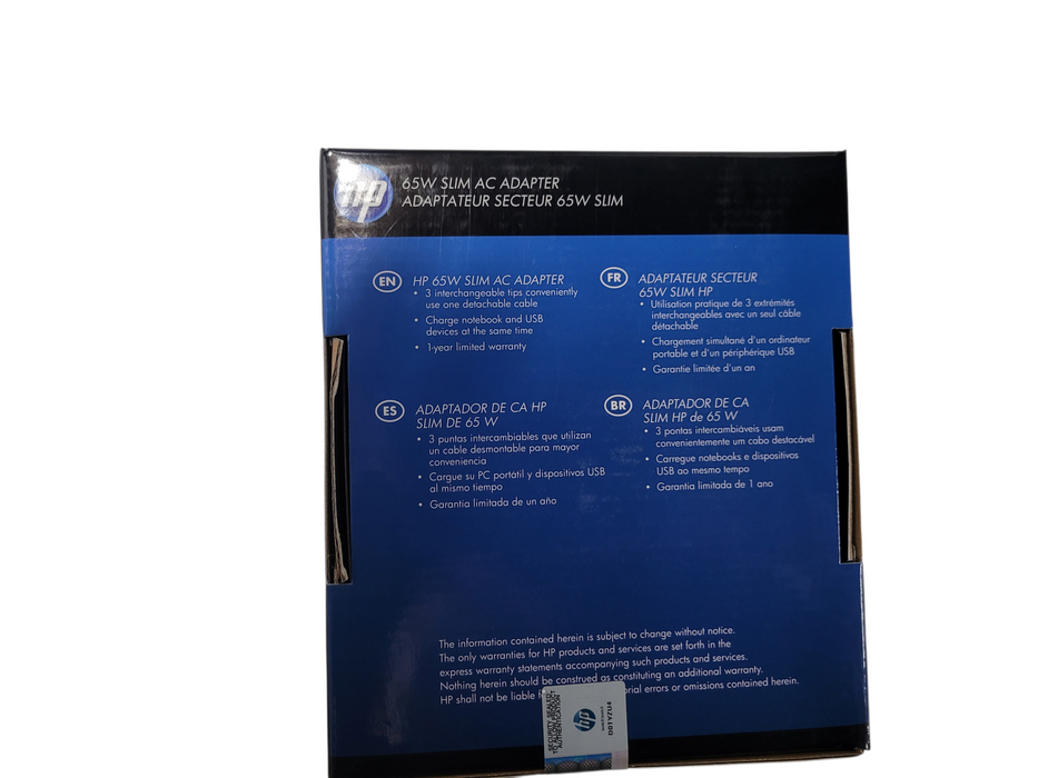 HP 65W Slim AC Adapter
