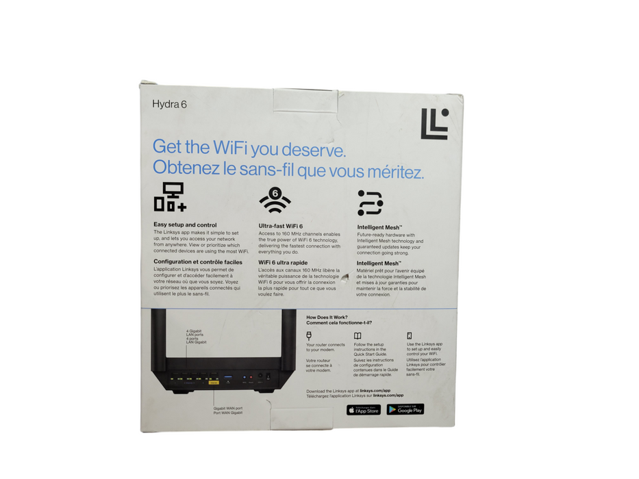 Linksys AX3000 Hydra 6 Wi-Fi 6 Dual-Band Mesh Router (MR2000-CA) %