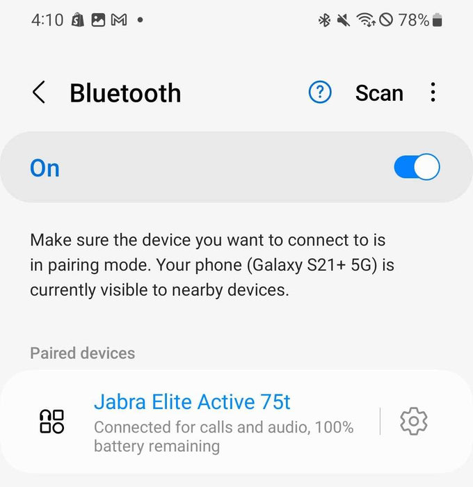 Jabra Elite Active 75T Wireless In-Ear Bluetooth Headphones _