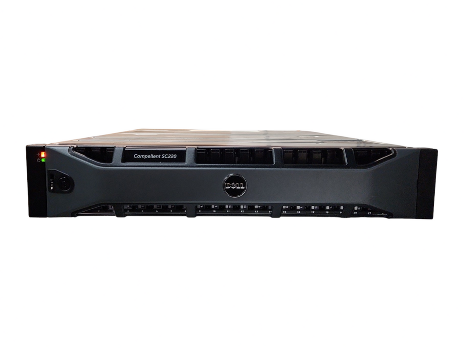 Dell Compellent SC220 HDD Storage array 24x 2.5" bays, 2x controller, 2xPSU