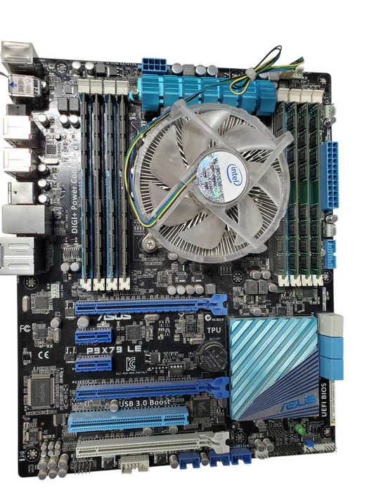 ASUS MOTHERBOARD P9X79 LE I7-4820K 3.70GHZ 64 RAM NO GPU