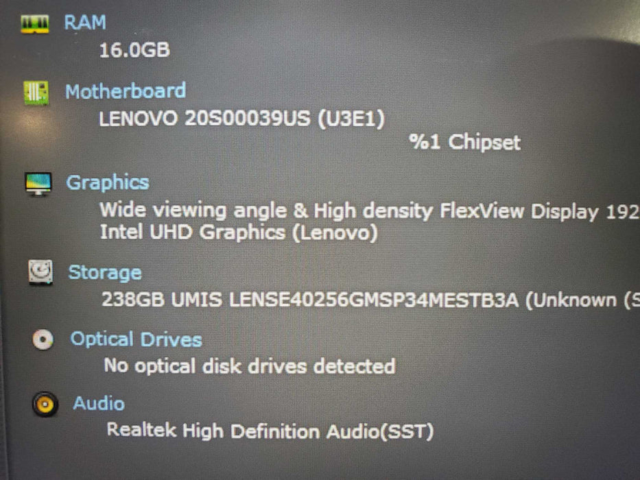 Lenovo ThinkPad T14 Gen 1 Intel Core i5-10210U 1.60GHz 16GB RAM 256 GB NVME  Lap200