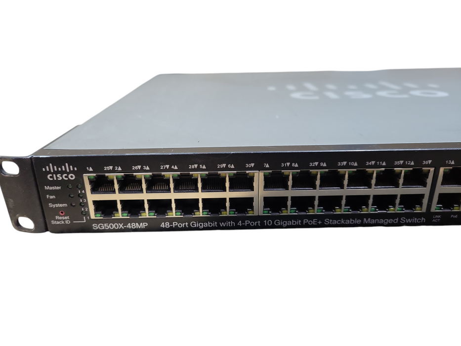 CISCO SG500X-48MP-K9 48 RJ45 Port 6 SFP Port 10GbePoE Stackable Managed Switch !