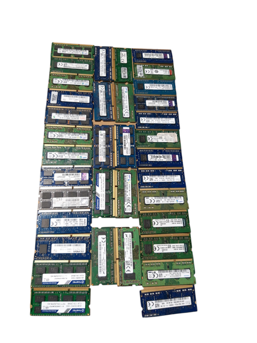 Lot of 144x, Assorted 4GB DDR3 SODIMM RAM