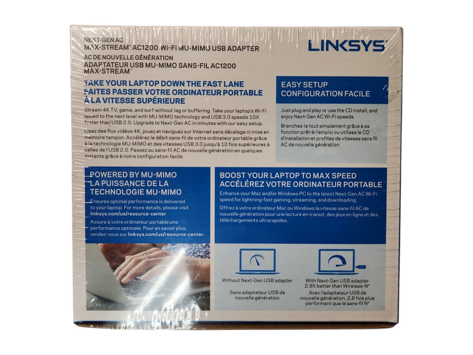 *NEW SEALED* Linksys WUSB6400M AC1200 USB Wi-Fi Adapter, Dual-Band