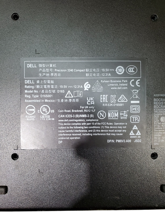 Dell Precision 3240 Compact - Barebones *READ*l