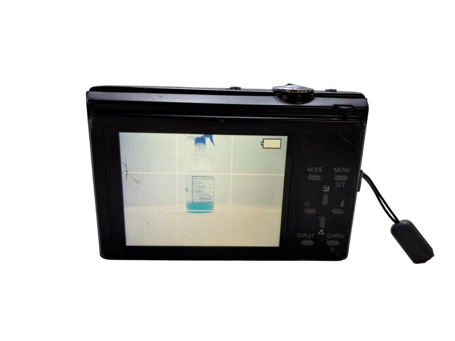 Panasonic Lumix DMC-FP8 12MP Zoom Slim Digital Camera Black *READ* )