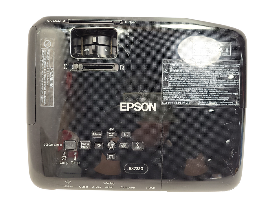 Epson EX7220 LCD Projector Only No Remote (1618 Lamp Hours) $