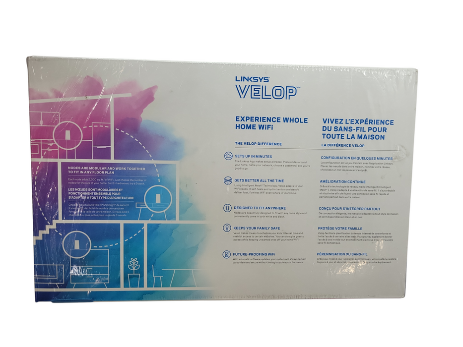 NEW Linksys AC6600 VELOP Tri-Band Series (WHW0303B-CA) %