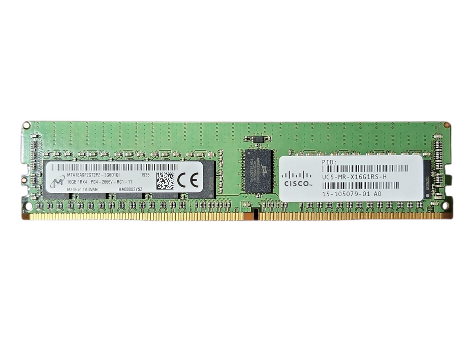 Micron 16GB 1RX4 PC4-2666V-RC1, DDR4, Server Memory Q