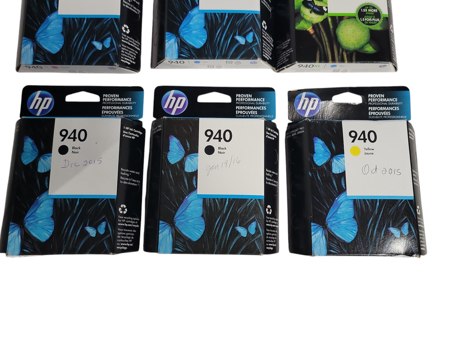 Lot 6x New Genuine HP 940 Color Ink Cartridges, READ _