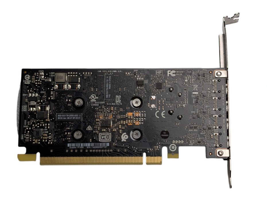 NVIDIA Quadro P1000 4GB DDR5 Graphics Card Full Bracket - -