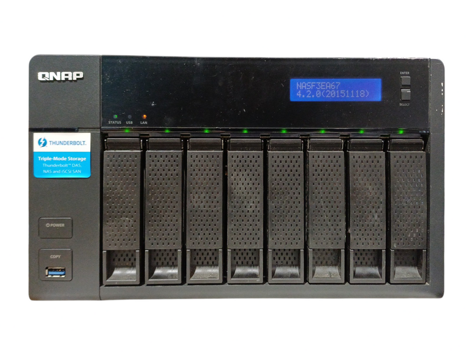 QNAP TVS-871T 8-Bays NAS 16GB RAM w/ 4x4TB & 4x 6TB HDDs
