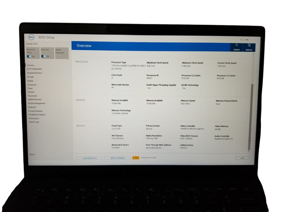 Dell Latitude 7320 Core i5-1145G7 16GB DDR4 | FOR PARTS - *READ*  Lap200