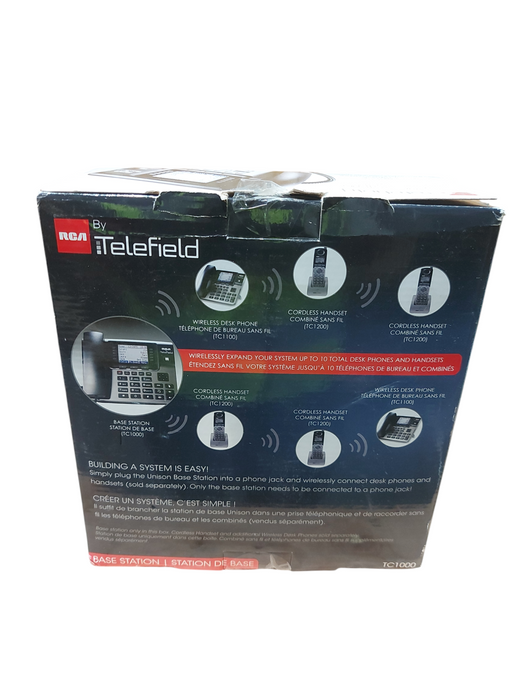 Lot 2x RCA Telefield TC1000 4-line Digital Office Desk Phone Base Station