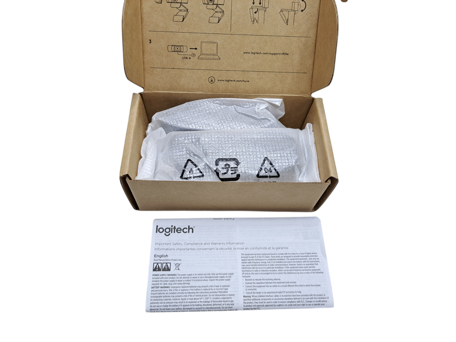 Logitech C920e 1080P HD Video Webcam - 90-Degree Extended View (Open Box) Q