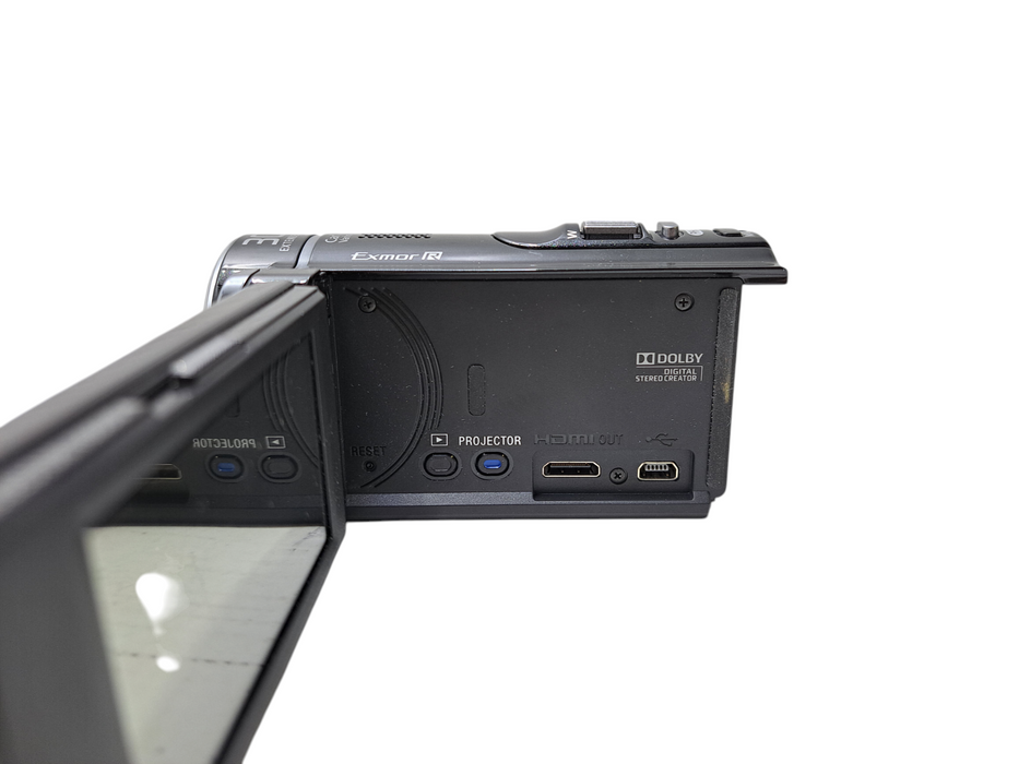 Sony HDR-PJ200 HD Handycam Camcorder w/ Projector 25x Optical Zoom *READ* )