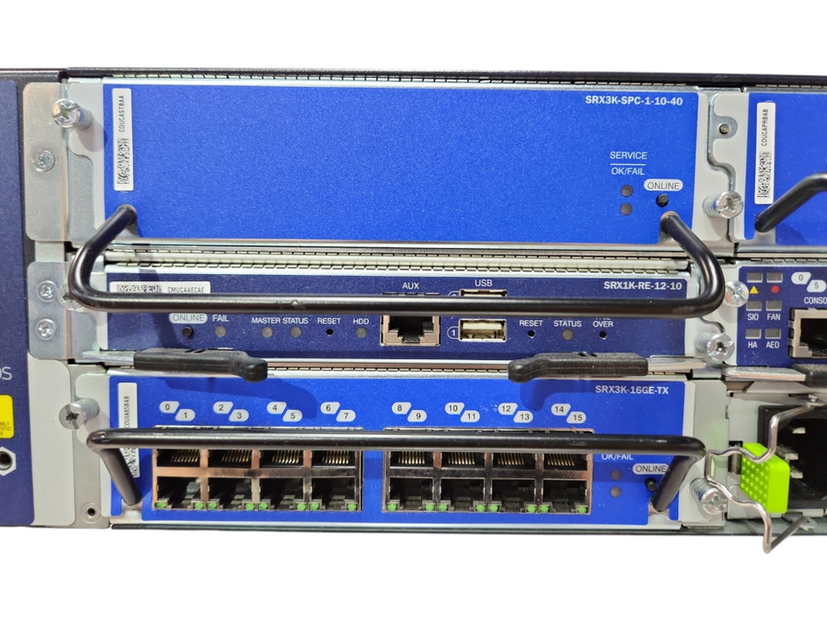 Juniper SRX1400 Managed Ethernet Chassis w/ SRX1K-RE-12-10, SRX3K-16GE-TX